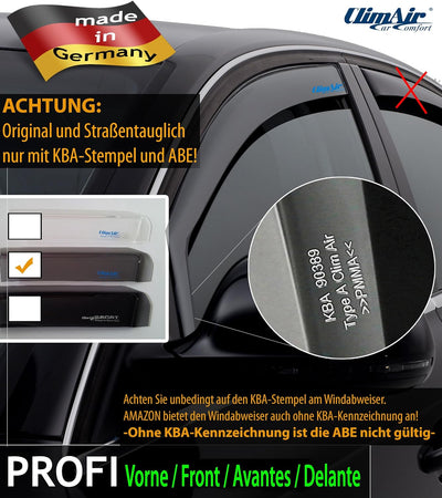 ClimAir Car Comfort Windabweiser kompatibel mit Audi Q2 2016- Modern smoke, Modern smoke