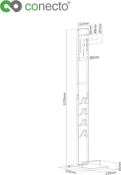 conecto Staubsaugerständer für Dyson® Staubsauger für V6® Pro, V7® Pro, V7® Fluffy, V8® Fluffy, V8®,