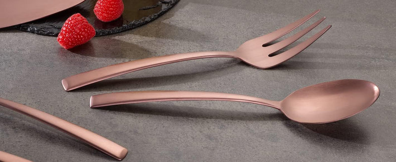Echtwerk Tafelbesteck "Avelino", PVD bronze mattiert, 68-teilig, für 12 Personen, Edelstahl 18/10, B