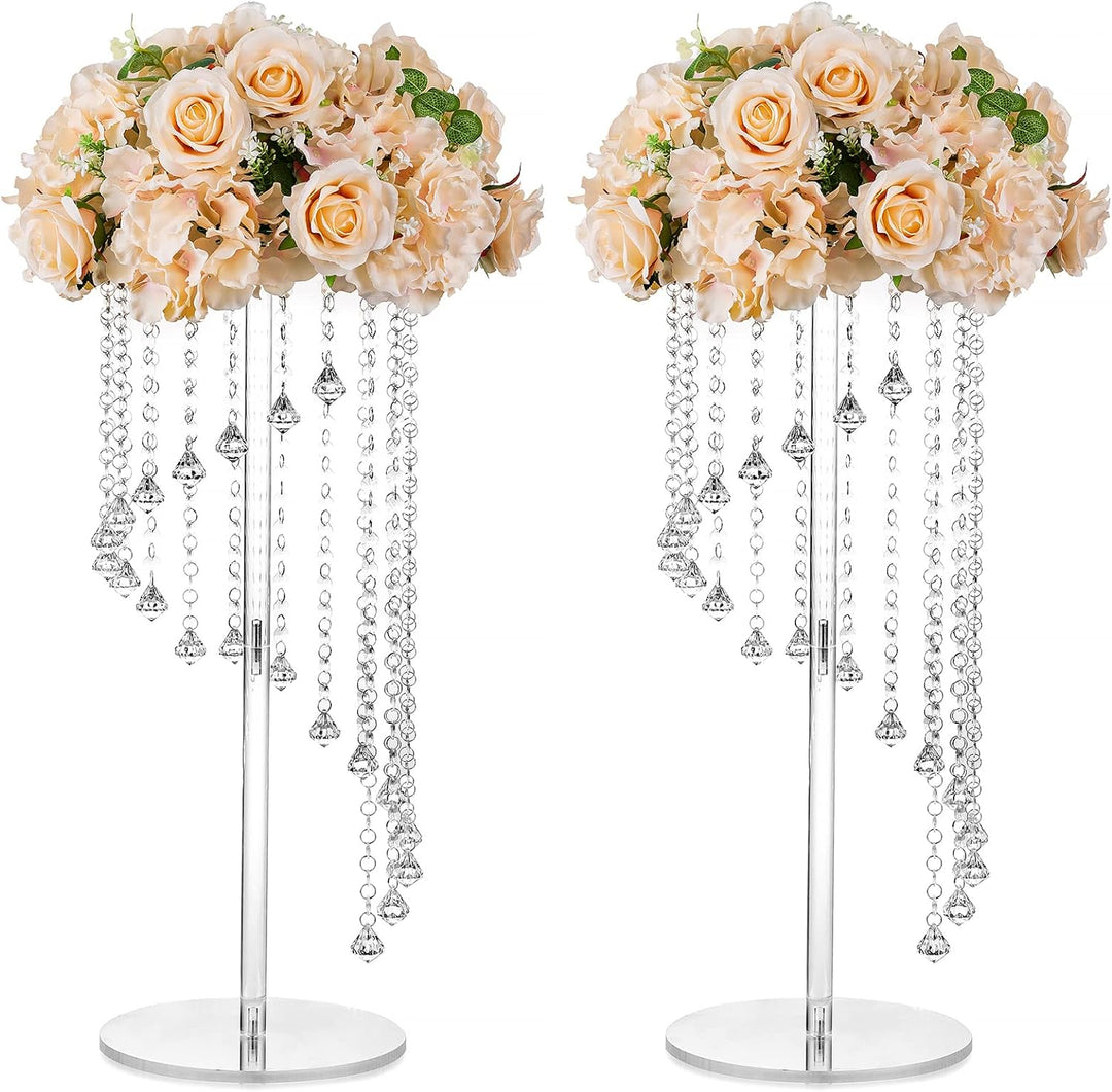 Nuptio Blumenvasen Hochzeit Mittelstücke 2 Stück 60cm Hoch Acryl Vase Steht für Kristall-mittelstück