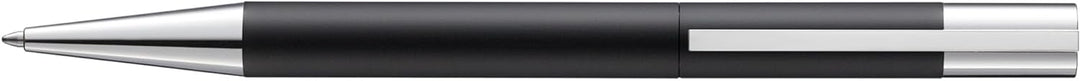 LAMY scala Kugelschreiber 280 – Kuli aus Edelstahl in der Farbe Schwarz, strichmattiert mit Drehmech