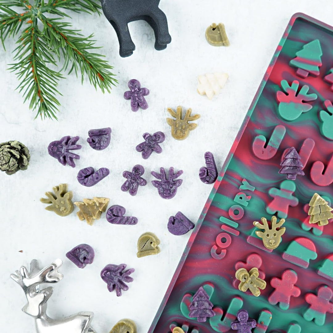 Collory Medium Weihnachten (ca. 2,5 cm) Silikon Leckerli Backmatte, Hundekekse DIY, Schokoladenform,