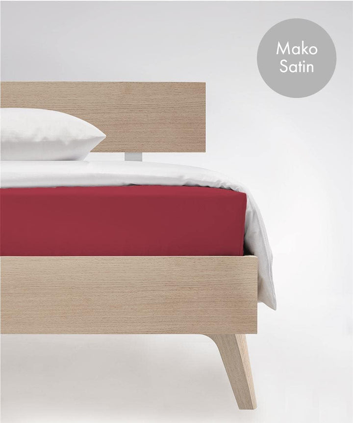 fleuresse L Uni-Colours-Bettlaken, Mako-Satin, Kirsche, 160 x 260 160 x 260 Kirsche, 160 x 260 Kirsc