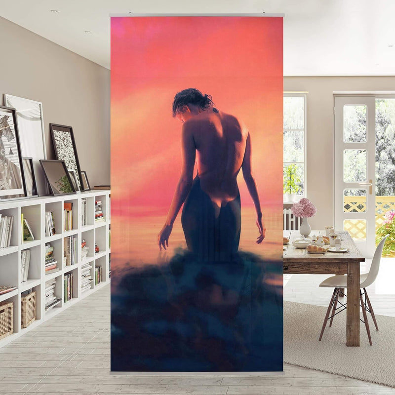 Bilderwelten Raumteiler Nymphe 250x120cm inkl. transparenter Halterung 250x120cm incl. transparent h