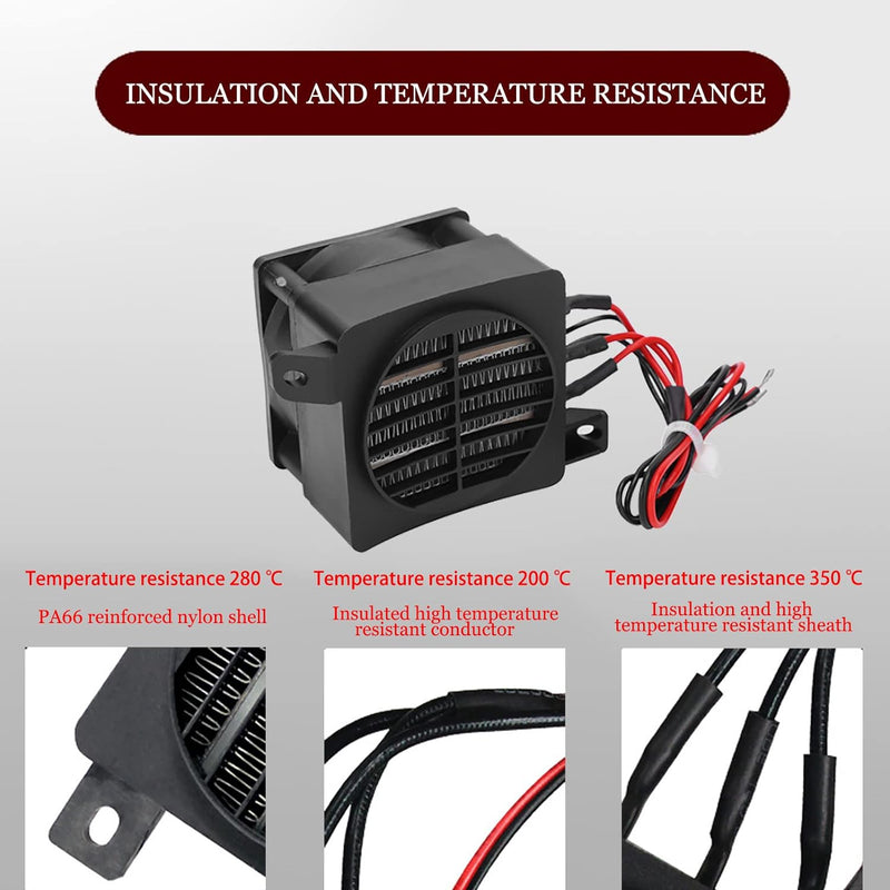 PTC Heizung mit Lüfter Elektrische Keramik Thermostatische Konstante Temperatur PTC elektrischer Hei