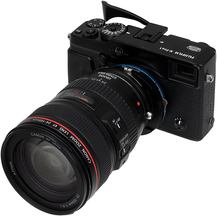 Fotodiox Pro Shift Lens Mount Adapter Compatible with Canon EOS EF and EF-S Lenses on Fujifilm X-Mou