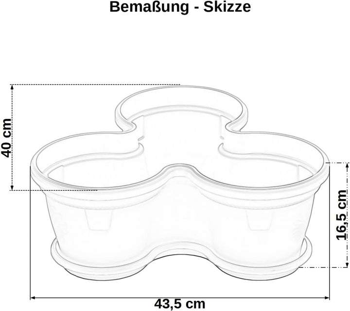 Gariella Blumentopf für den Aussenbereich 11l Säulentopf Pflanzturm Hochbeet Pflanztopf-Kübel mit Un