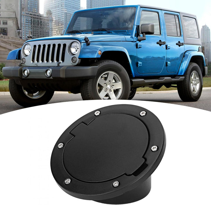 Dioche Tankdeckel, Schwarze ABS Tankdeckelabdeckung passend für Jeep Wrangler JK 2007-2017