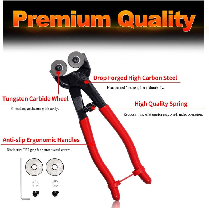 SPEEDWOX Mosaikwerkzeuge für Handwerk robuste Mosaik-Räder Glaszange mit Ersatzschneiderad Schaber P