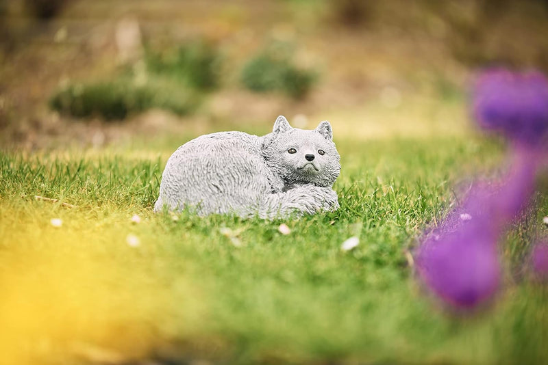 stoneandstyle Steinfigur Polarfuchs frostfest Gartenfigur Steinguss