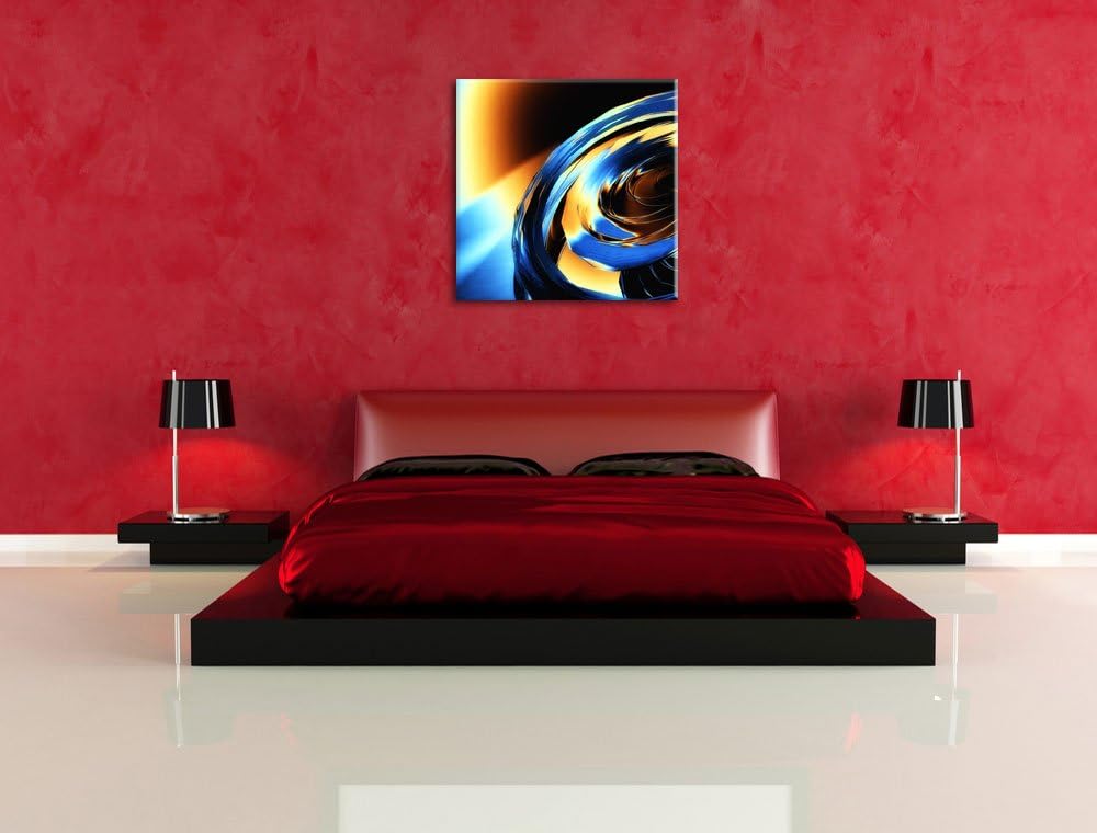 Abstrakte Form, Format: 70x70 auf Leinwand, XXL riesige Bilder fertig gerahmt mit Keilrahmen, Kunstd