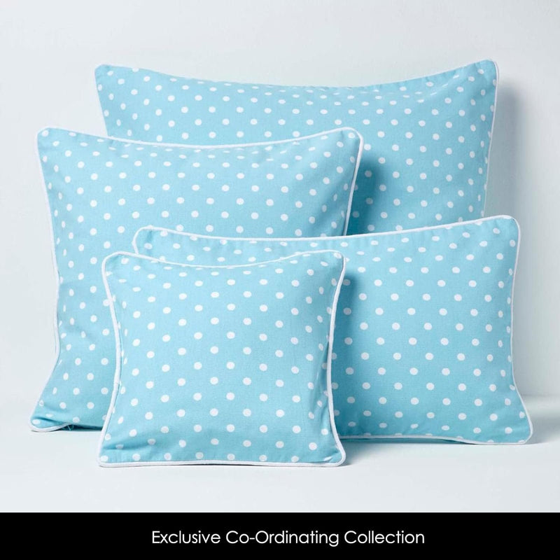 Homescapes Kindervorhang Junge Kinderzimmer Ösenvorhang Dekoschal Polka Dots 2er Set blau weiss 137