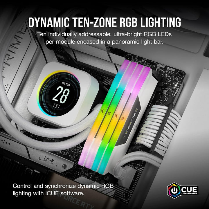 CORSAIR Vengeance RGB DDR5 RAM 64GB (2x32GB) 5600MHz CL40 Intel XMP iCUE-Kompatibler Computerspeiche