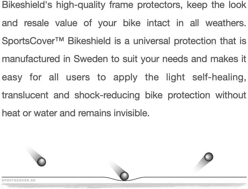 Bikeshield Premium Basic Matt Rahmenschutz-Set für Erwachsene, Unisex, unsichtbar, Medium