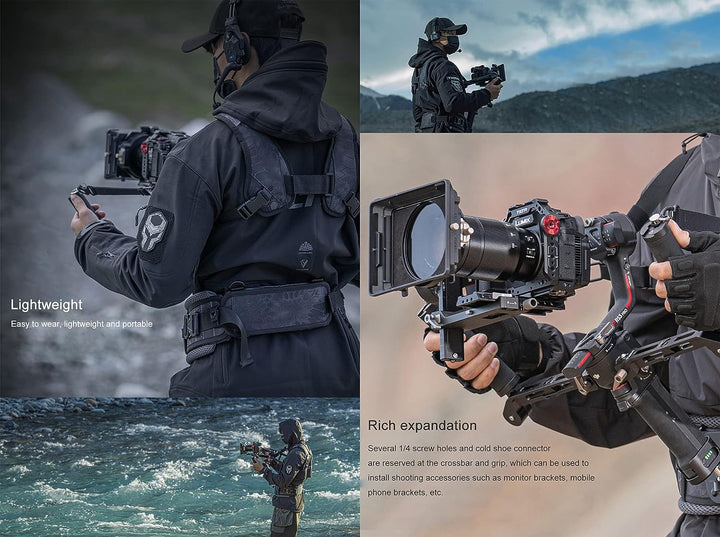 TILTA GSS-T04-DHB2-TK Quick Release Lightweight Dual Handle Gimbal Support System Shoulder Support D