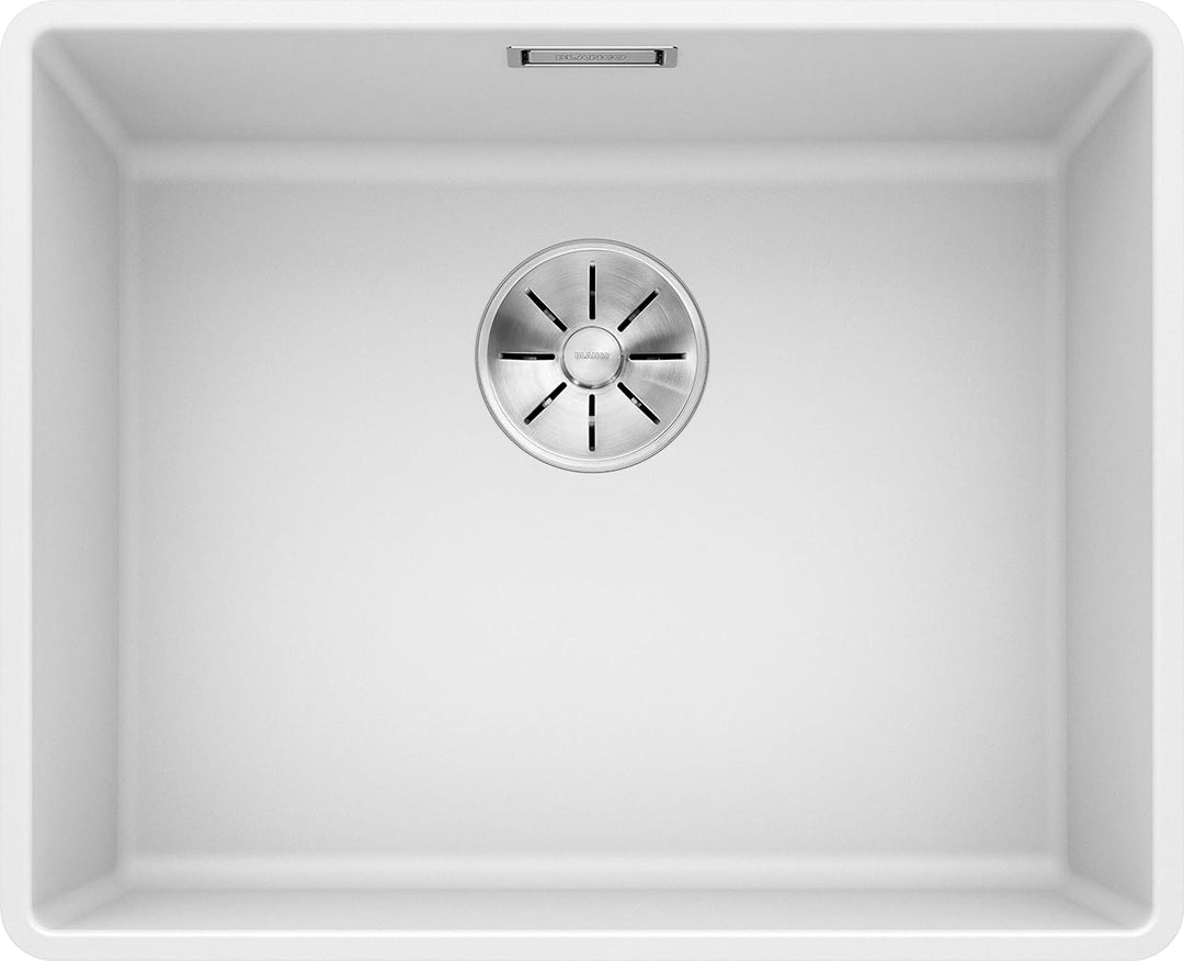 BLANCO SUBLINE 500-F | SILGRANIT weiss | Einbauart: Flächenbündig | ohne Ablauffernbedienung | 60er