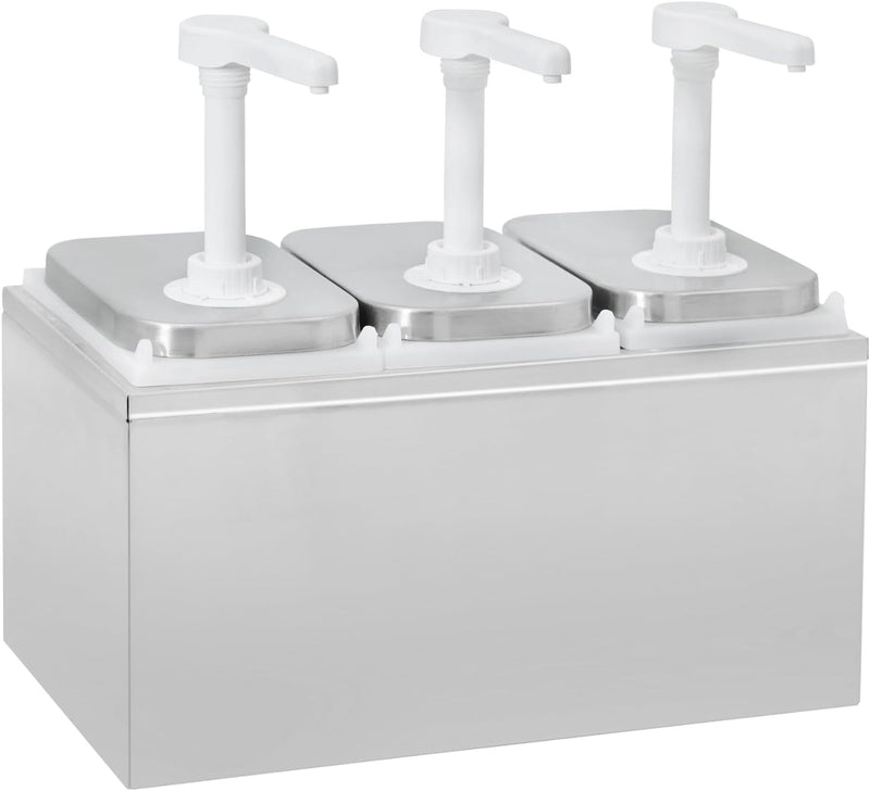 Silvermile Sossenspender - 3 x 2L - Sossenspender mit Pumpe - Saucenspender - Dressing Spender