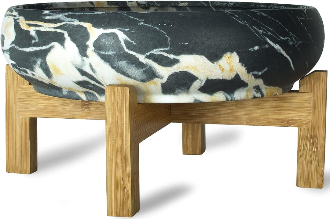 ARTKETTY Sukkulentententopf, grosser Sukkulenten-Übertopf mit Ständer, 25,4 cm Keramik-Bonsaischale