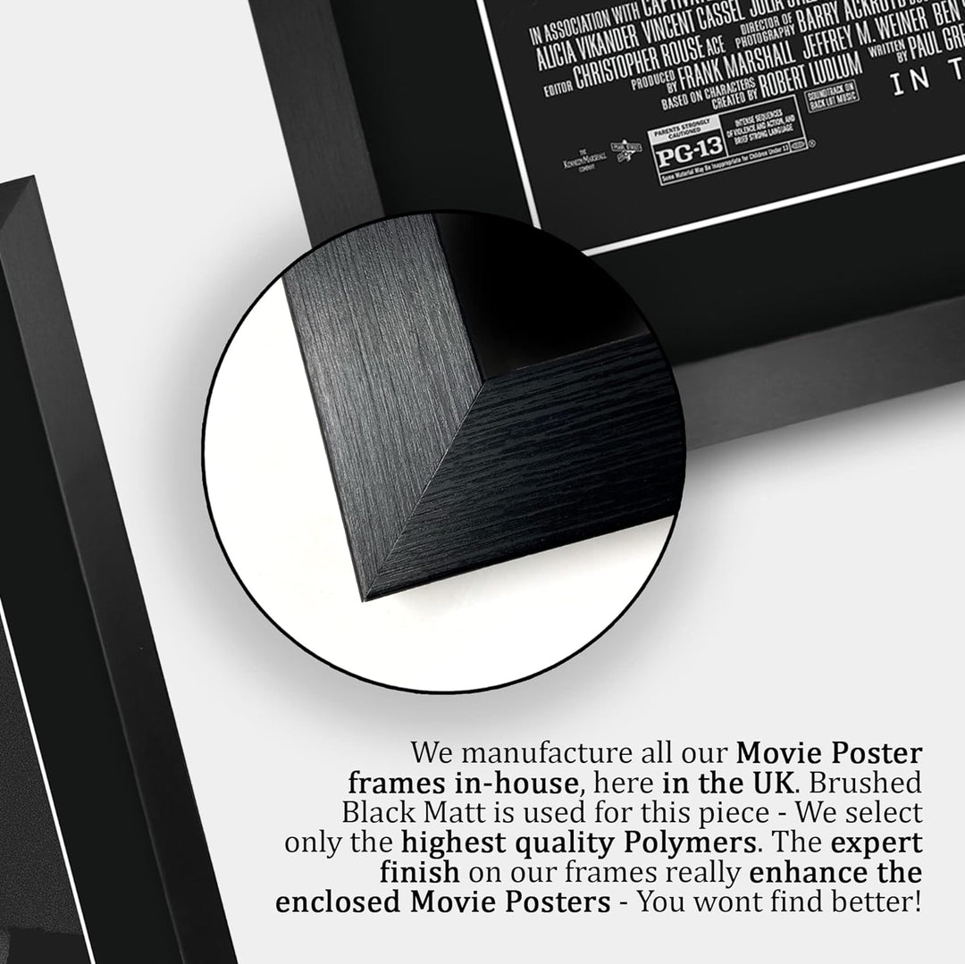 HWC Trading FR A3 Jason Bourne Matt Damon Geschenke Geduckter Poster Signiertes Autogramm Foto für F