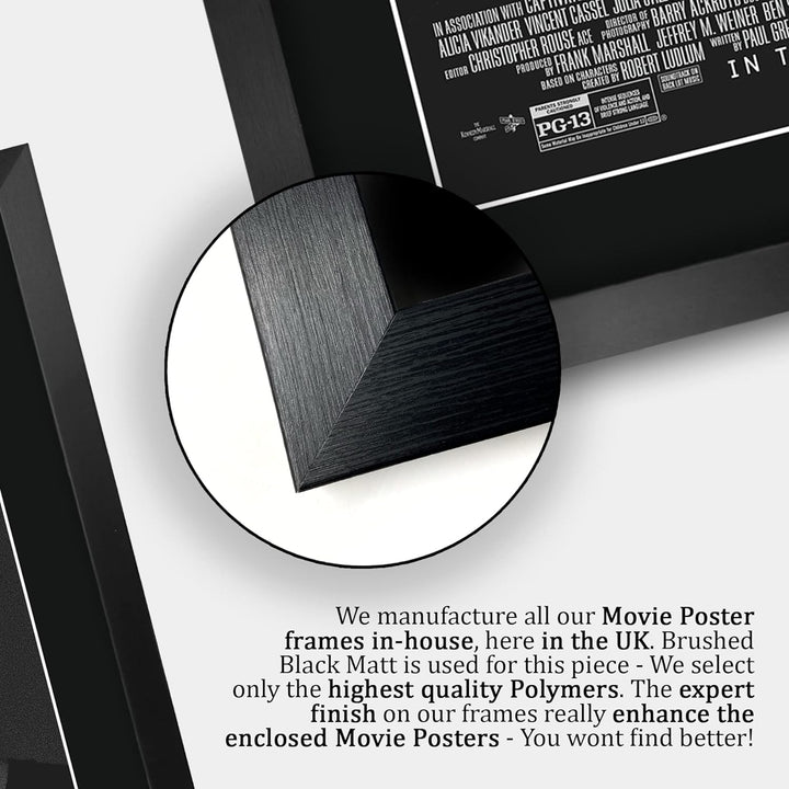 HWC Trading FR A3 Jason Bourne Matt Damon Geschenke Geduckter Poster Signiertes Autogramm Foto für F