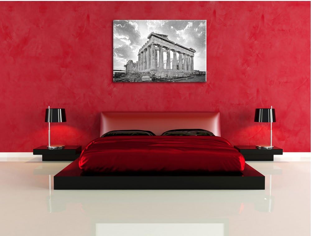 Pixxprint Akropolis in Athen als Leinwandbild/Grösse: 100x70 / Wandbild/Kunstdruck/fertig bespannt,
