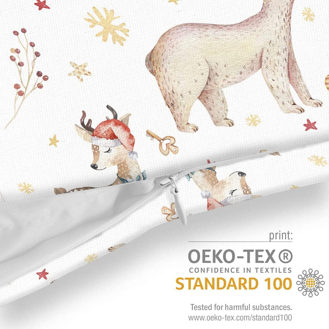 VOID Bär REH Weihnachten Tiere Kissenbezug Kissenhülle Sofakissen Kissen Deko Weihnachten Winter Wei
