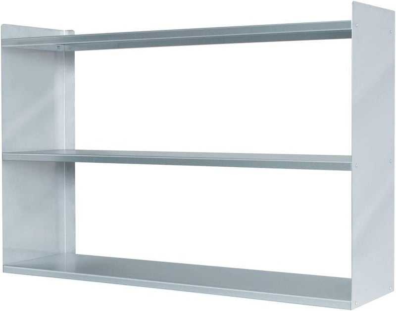 Wandregal aus Edelstahl, BxTxH 1000x250x650 mm, 3 Regalböden, Silber