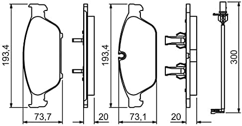 Bosch BP1369 Bremsbeläge - Vorderachse - ECE-R90 Zertifizierung - vier Bremsbeläge pro Set