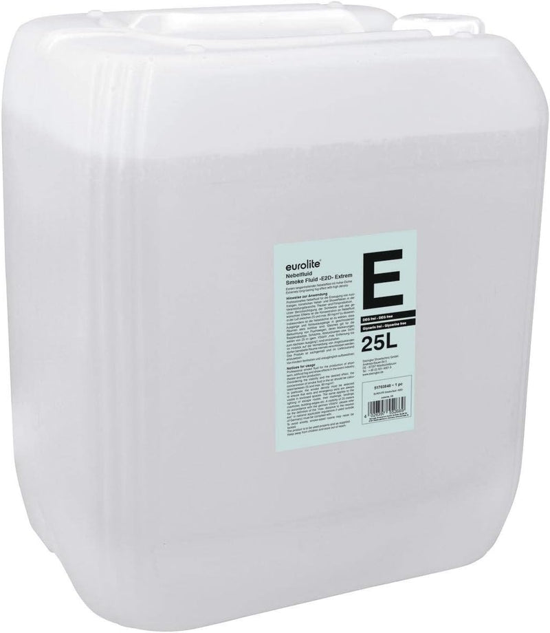 Eurolite Smoke Fluid -E2D- Extrem 25 Liter | Nebelfluid für Nebelmaschinen | Hohe Dichte und lange S