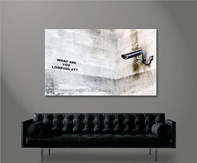 islandburner Bild Bilder auf Leinwand Banksy Modern Art 1p XXL Poster Leinwandbild Wandbild Dekoarti