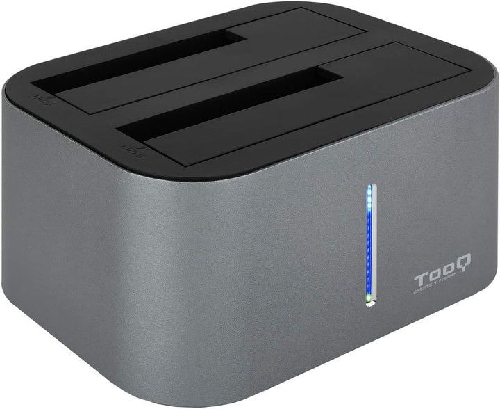 TOOQ TQDS-805G – Dockingstation mit Dual-SATA-Schacht für 2,5-Zoll- und 3,5-Zoll-Laufwerke, USB 3.0