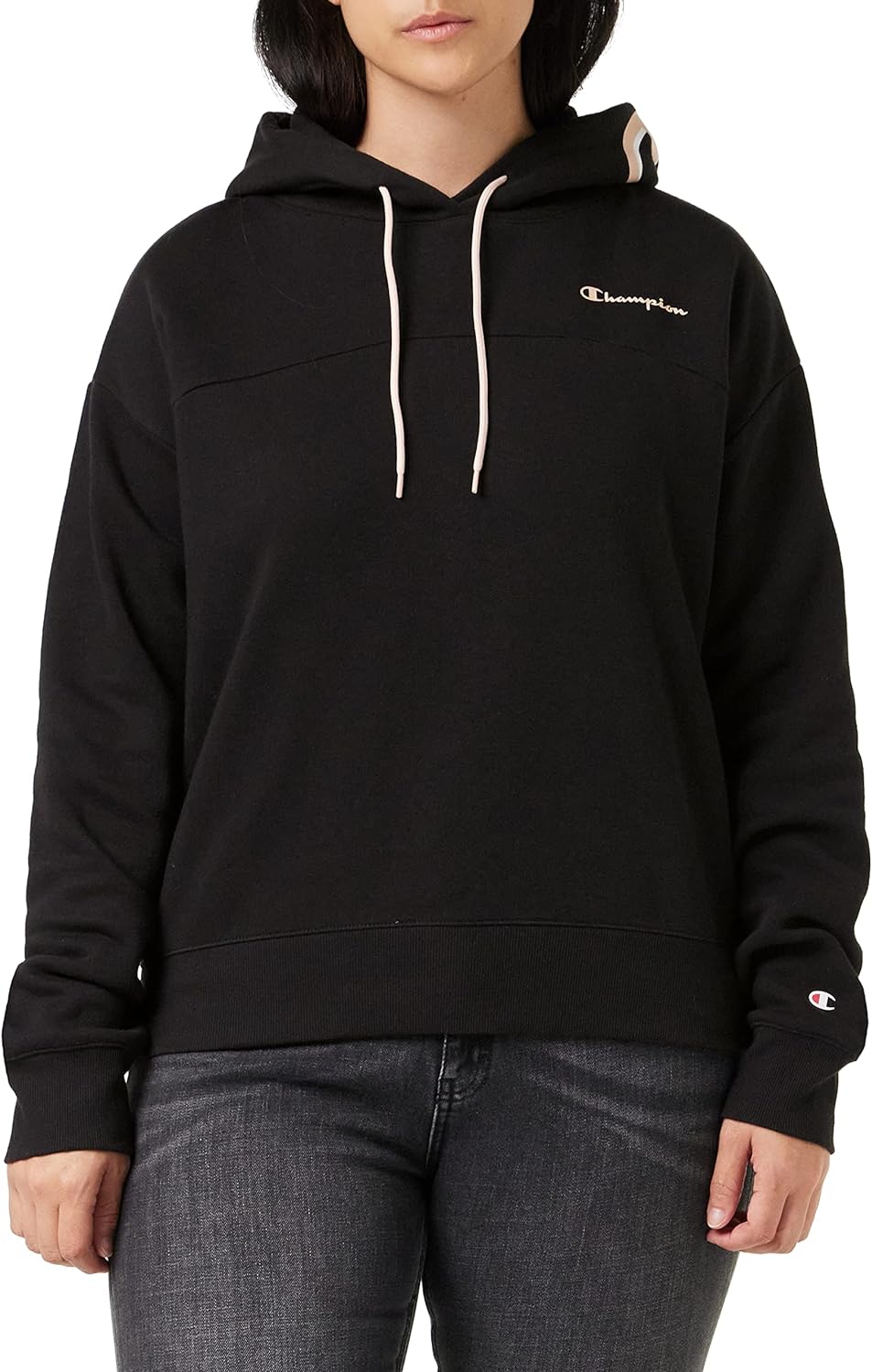 Champion Damen Champion Addicted Kapuzenpullover, Schwarz, M
