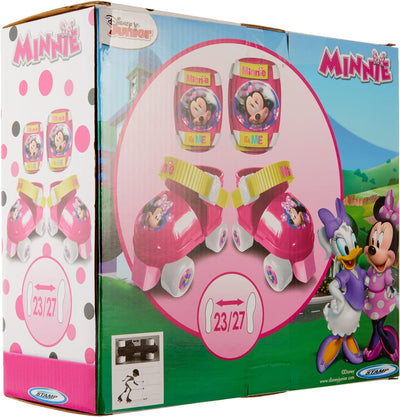 ROLLER SKATES sizes 23/27 + ELLBOGEN und KNIESCHÜTZER MINNIE IT'S ME MINNIE IT'S ME 23/27 Pink, MINN