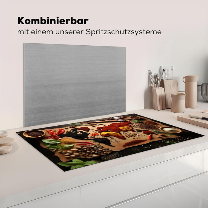 KitchenYeah© Herdabdeckplatte Einteilig Ceranfeld Abdeckplatte Küche Deko Ceranfeldabdeckung Anti Ru