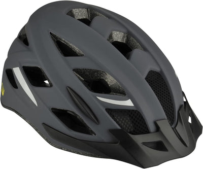 Fischer Erwachsene Fahrradhelm, Radhelm, Cityhelm Urban, S/M, 52-59cm, mit beleuchtetem Innenring-Sy