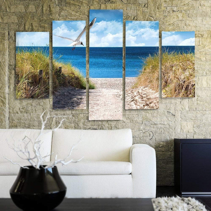 Feeby. Leinwandbild - 5 Teile - Bilder, Wand Bild, Wandbilder, Kunstdruck XXL, 5-Teilig, Typ A, 200x