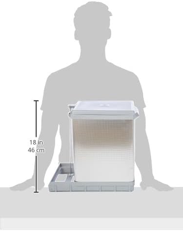 ELLETIPI Tower pal609/1All.Ausziehbarer Abfalleimer Automatische für Base, Kunststoff und Aluminium,