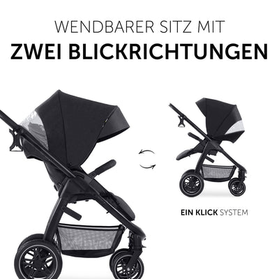 Hauck Kinderwagen 2 in 1 Saturn R Duoset mit Babywanne, Buggy bis 25 kg, Beindecke, Wendbarer Sitz m