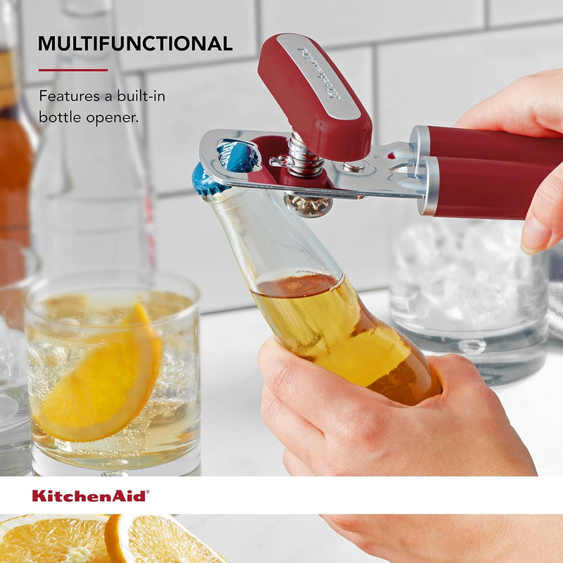 KitchenAid Klassischer Multifunktions-Dosenöffner/Flaschenöffner, 21 cm, Empire Red Einheitsgrösse R