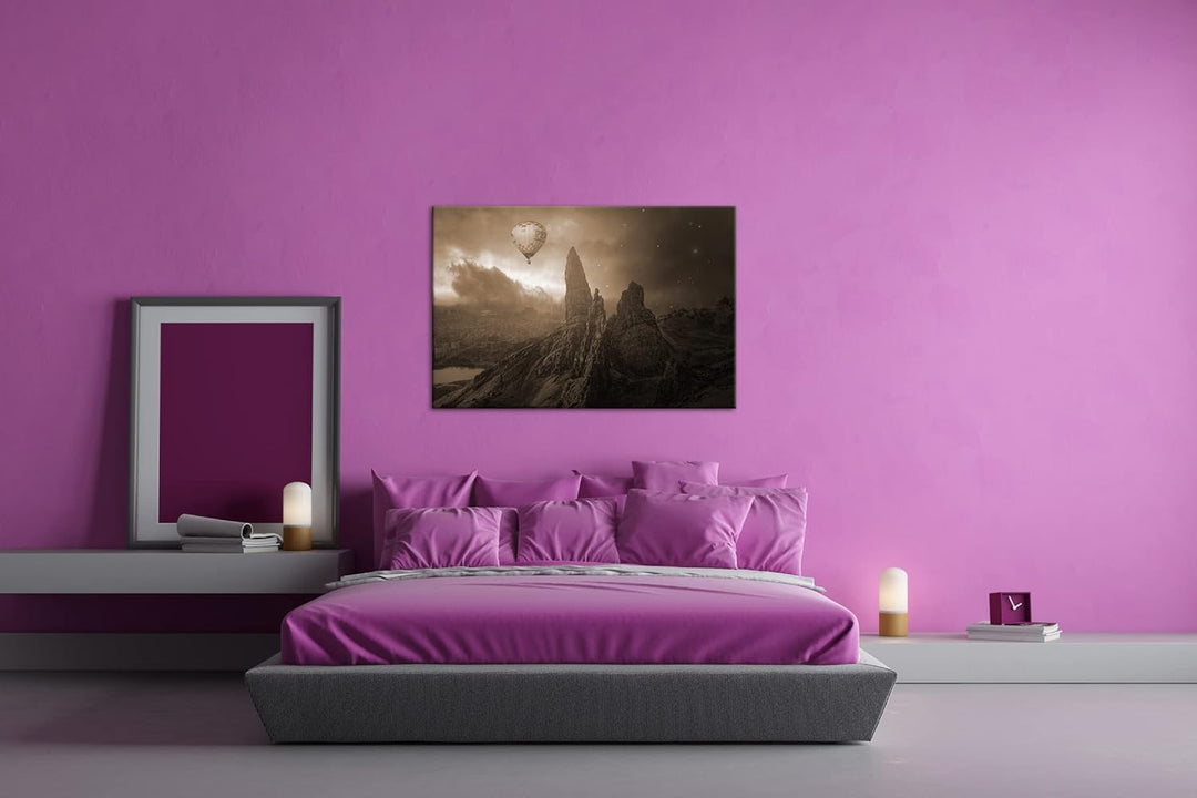 deyoli eine geheimnisvolle und düstere Welt Effekt: Sepia, Format: 80x60 als Leinwandbild, Motiv fer