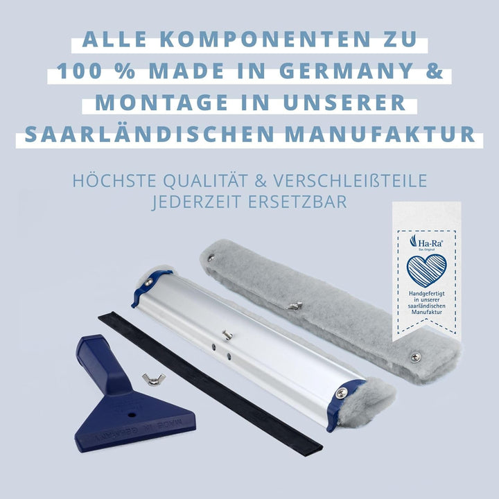 Ha-Ra Fensterreiniger-Set 2-teilig I Ha-Ra Teleskopstiel verlängerbar 0,99-1,55m & Ha-Ra Fensterwisc