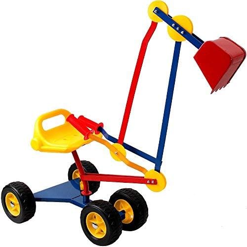 Spielwerk® Sitzbagger 360° Radius Schwenk- und Greiffunktion bis 50kg Sandkasten Aufsitzbagger Reife