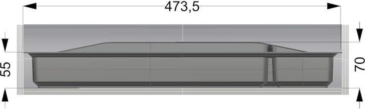 Generic Lana Solution Besteckeinsatz für 90er bis 120 er Schubladen, 473,5 mm x 710 mm, anthrazit An