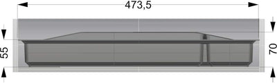 Lana Solution Besteckeinsatz für 80er Schublade, 473,5 mm x 697 mm, anthrazit Anthrazit 697 mm x 473