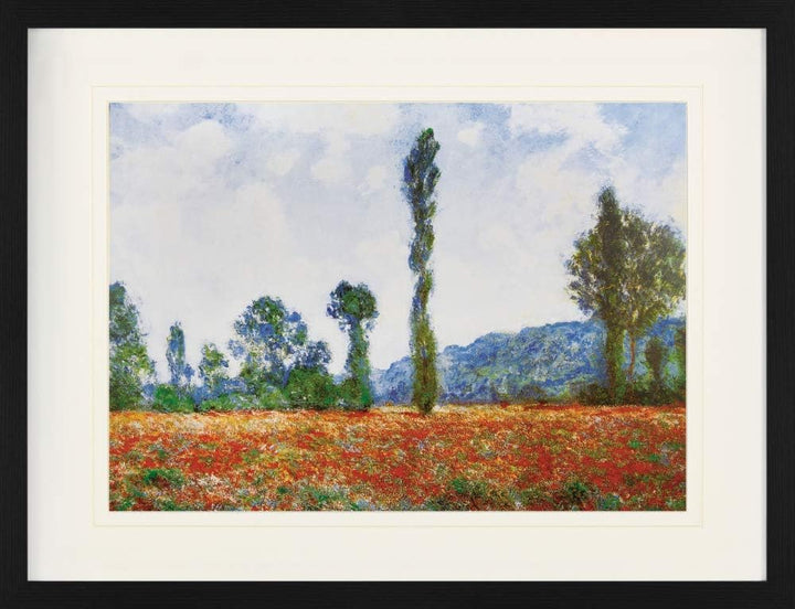 1art1 Claude Monet Poster Mohnblumenfeld In Giverny, 1890 Gerahmtes Bild Mit Edlem Passepartout | Wa