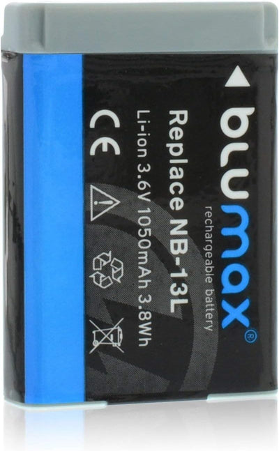 2X Akku ersetzt Canon NB-13L NB13L mit InfoCHIP! / 1050mAh 3,6V kompatibel mit Canon PowerShot SX620