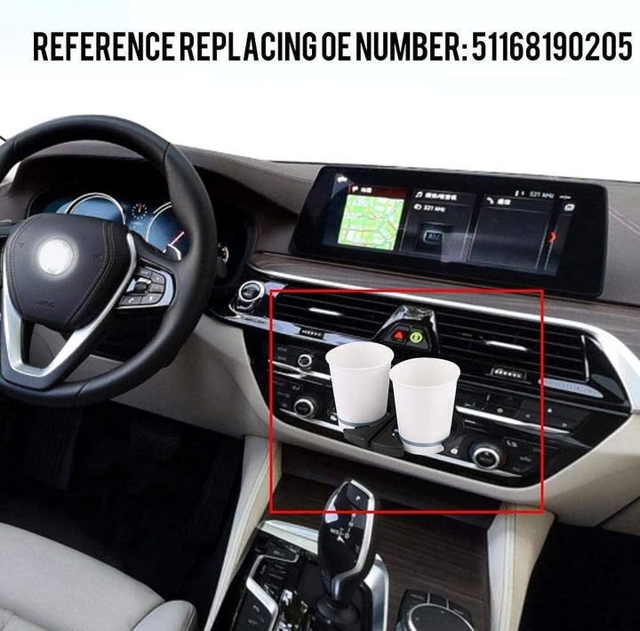 Suuonee Autotassenhalter, Autokonsole Versenkbarer Getränketassenhalter LHD Passend für E39 525 528