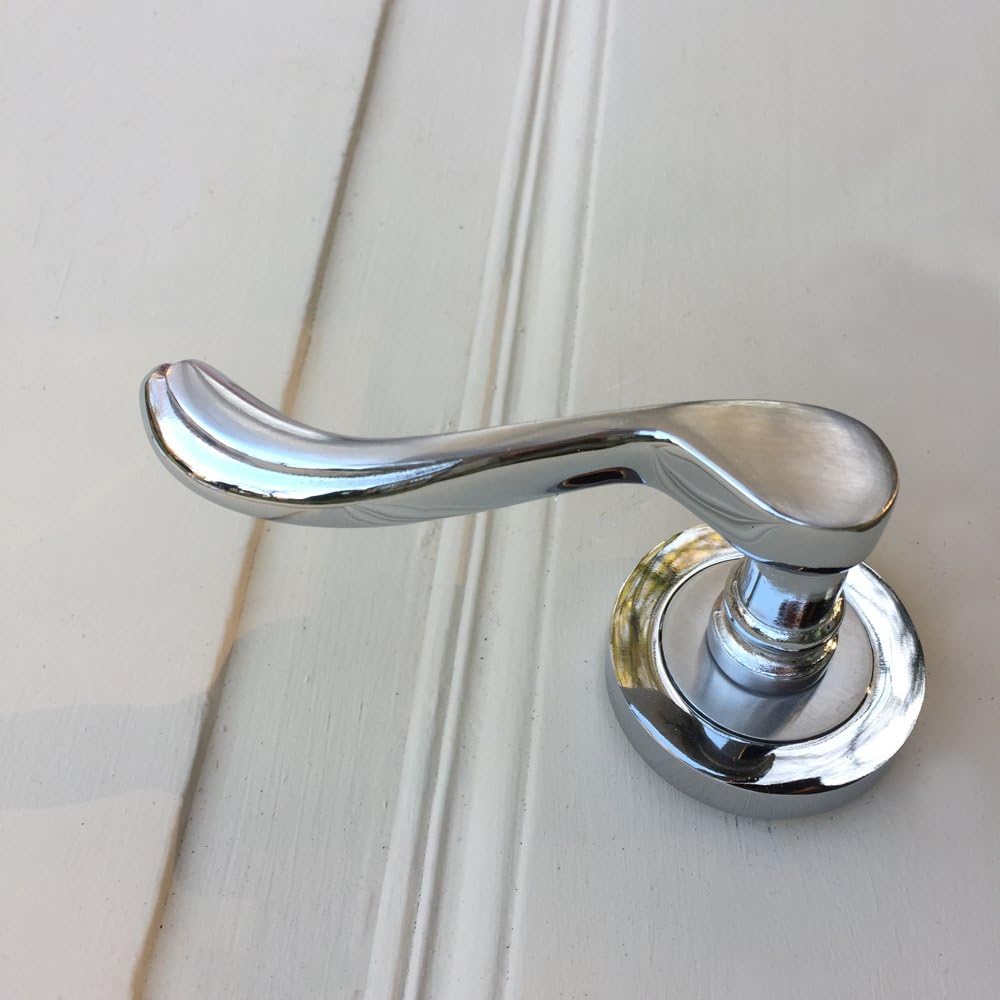 Antikas - Top Qualität - Klinken Garnitur Chrom Edelstahl Türbeschläge Innentüren - Büro