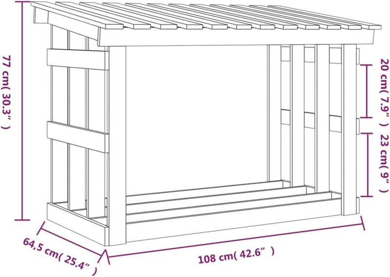 Tidyard Kaminholzregal Brennholzlager Kaminholzunterstand Kaminholz Unterstand Holzunterstand Brennh