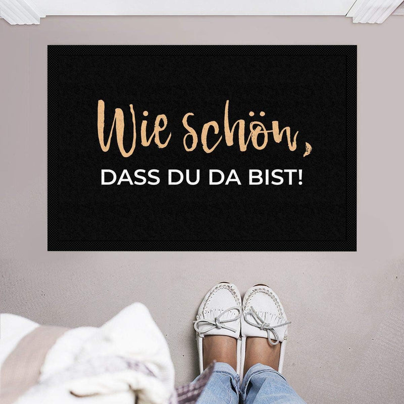 printplanet - Fussmatte mit Spruch: Schön DASS du da bist - 60 cm x 40 cm 60 x 40 cm 06 Schön Dass d